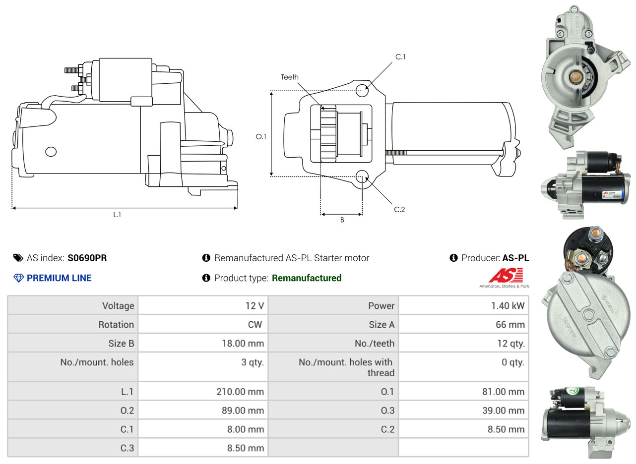 Starter - S0690PR AS-PL