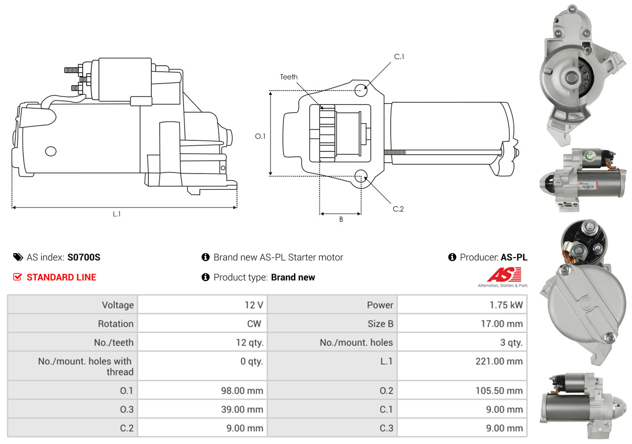 starteris - S0700S AS-PL