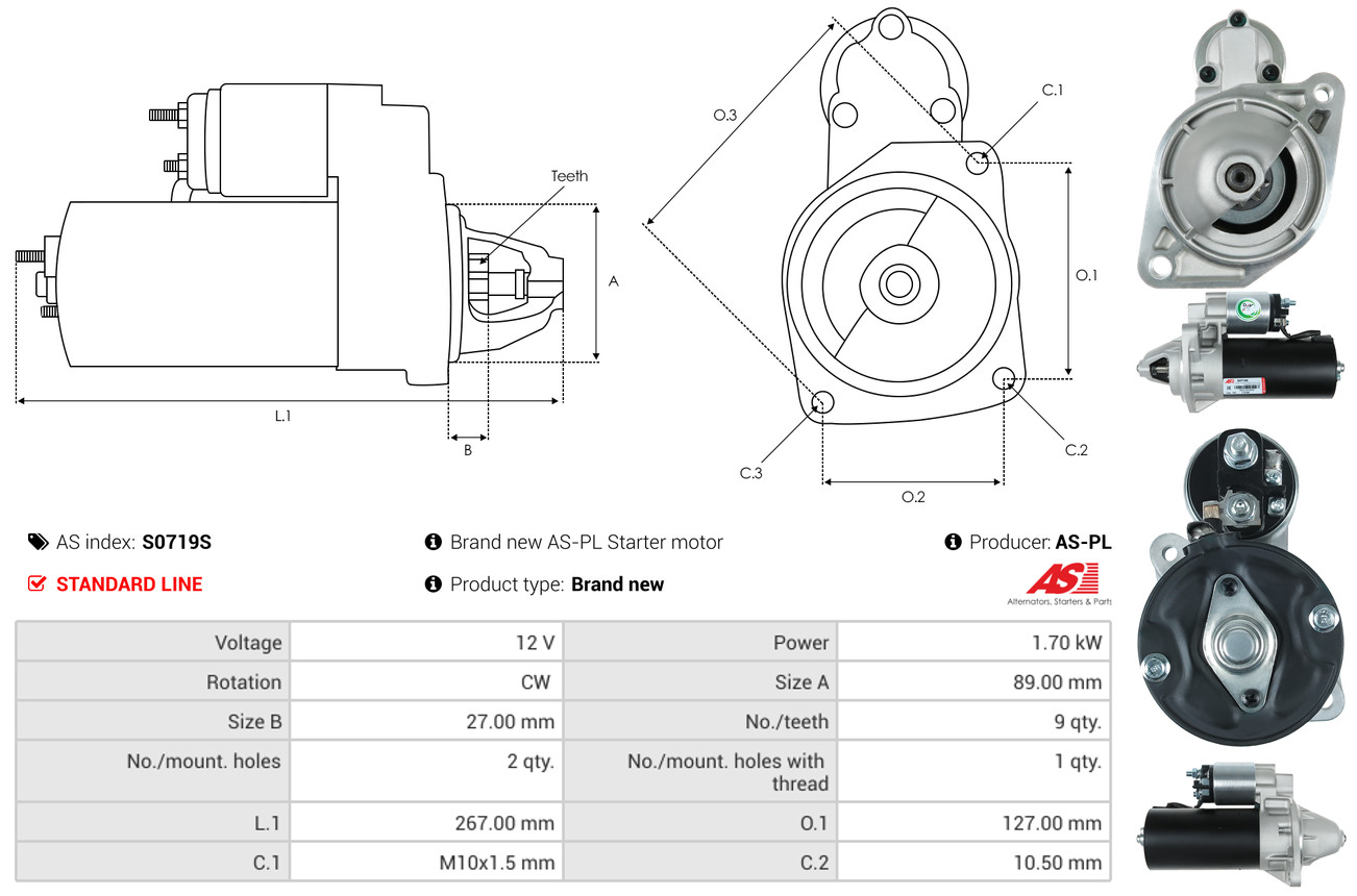 starteris - S0719S AS-PL