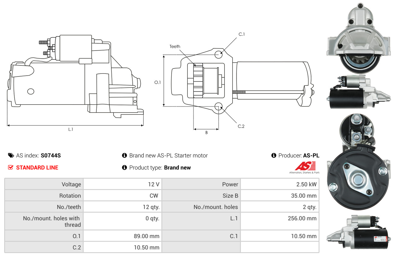 Starter - S0744S AS-PL