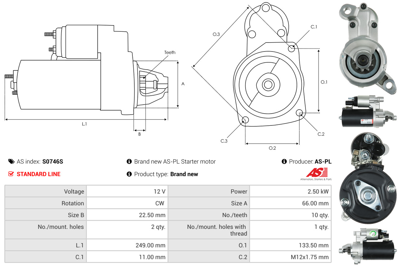starteris - S0746S AS-PL