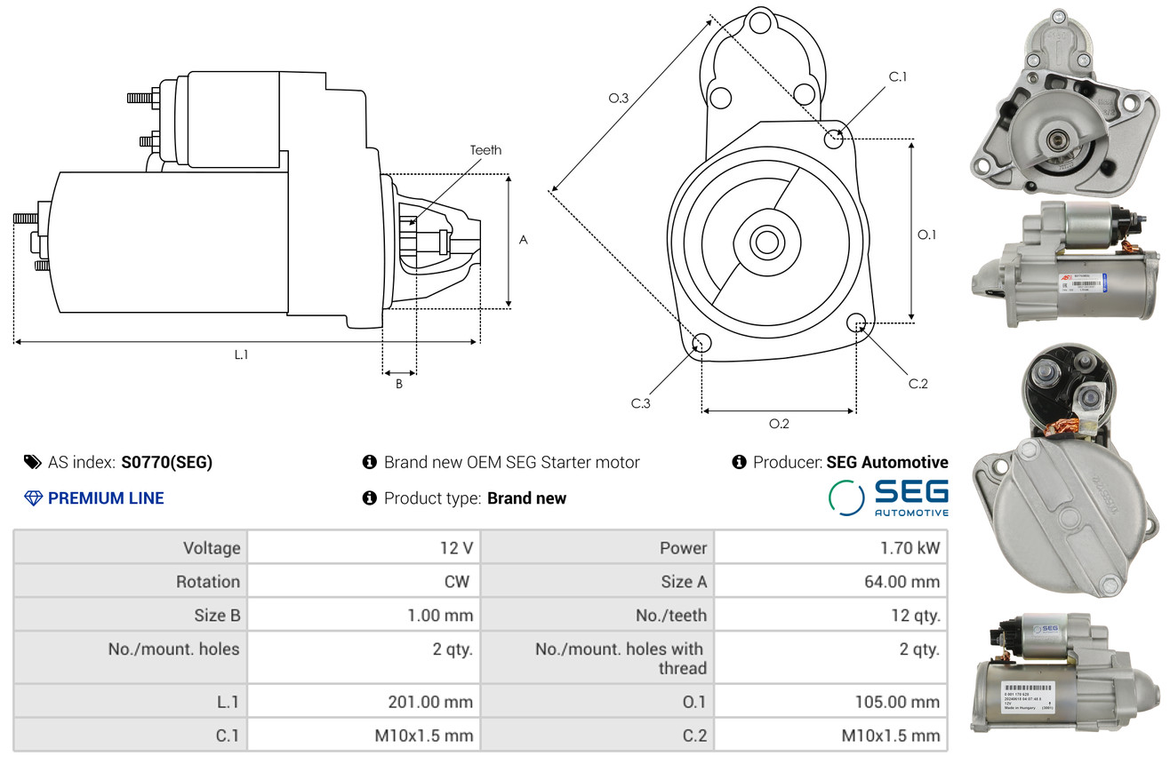 Alternator Regulator - ARE4011 AS-PL