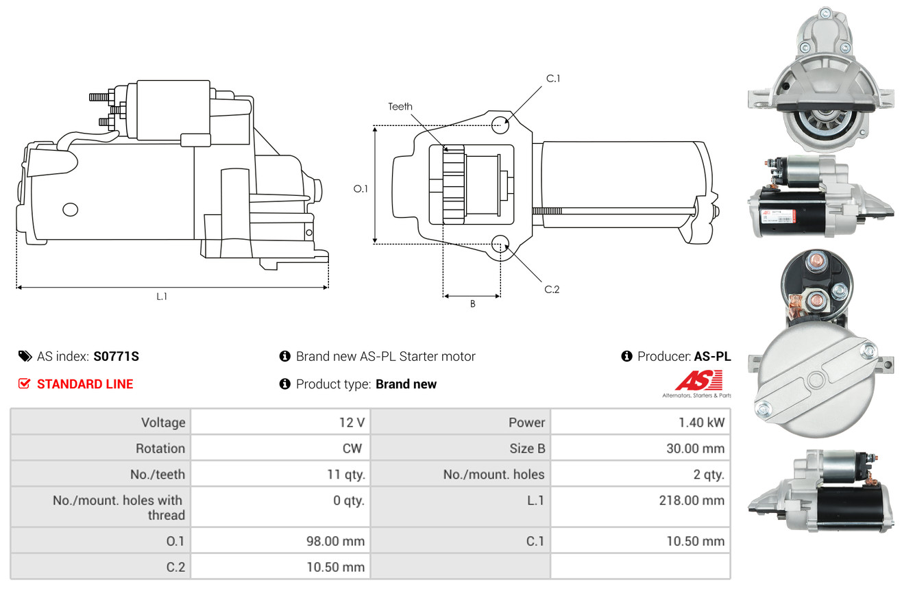 Starter - S0771S AS-PL