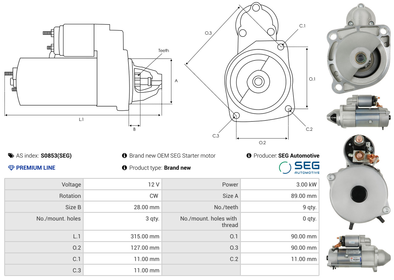 Freewheel Gear, starter - SD0012 AS-PL