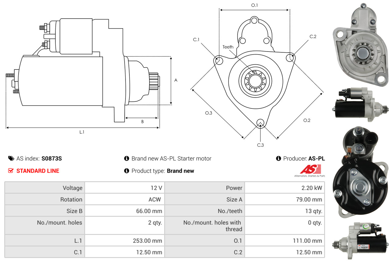 starteris - S0873S AS-PL