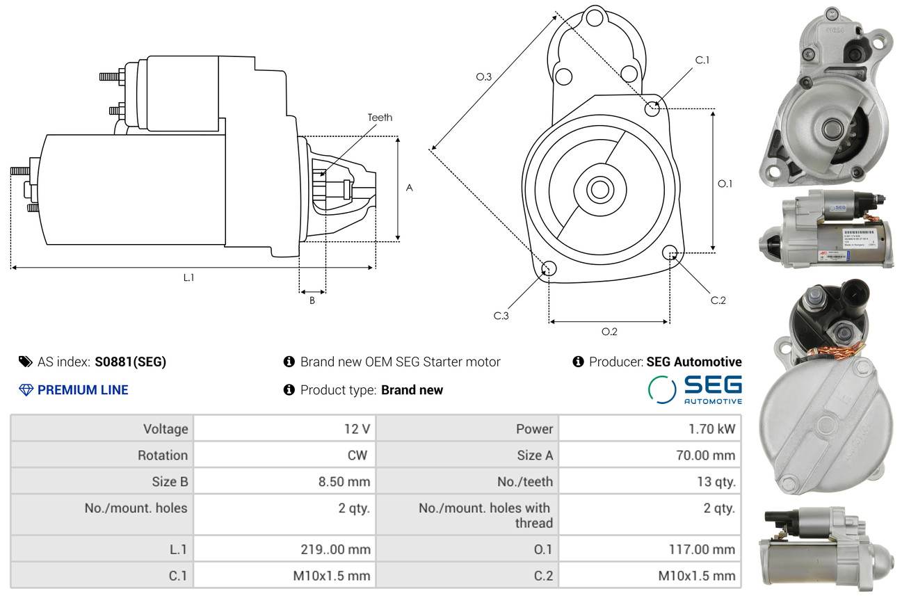 Starter - S0881(SEG) AS-PL
