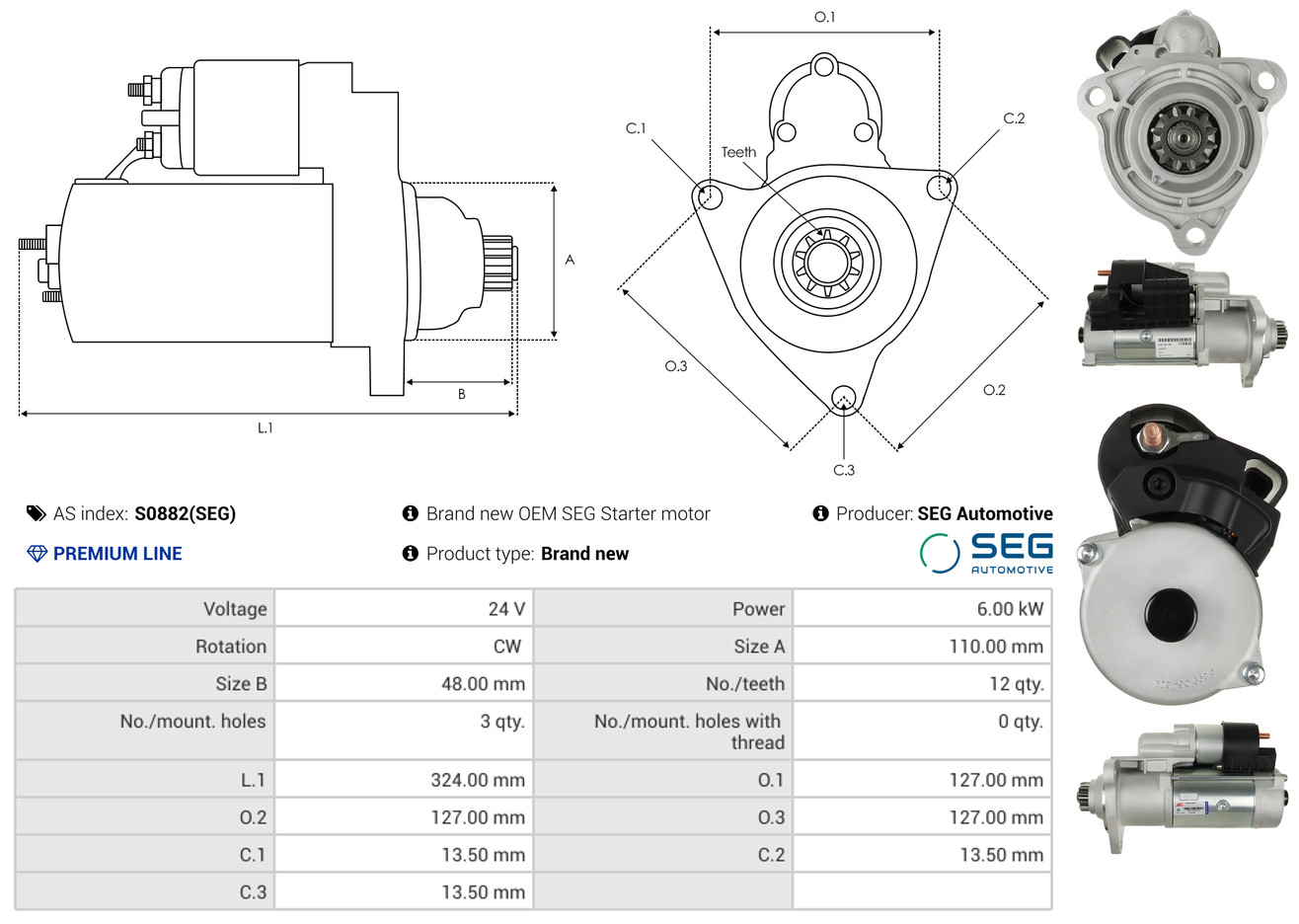 Alternator Regulator - ARE9004 AS-PL