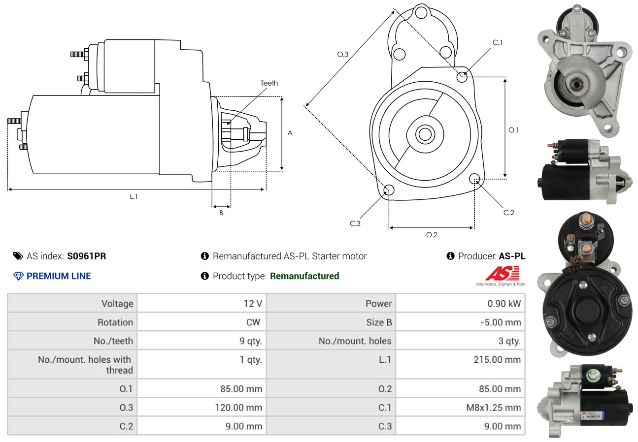 Starter - S0961PR AS-PL