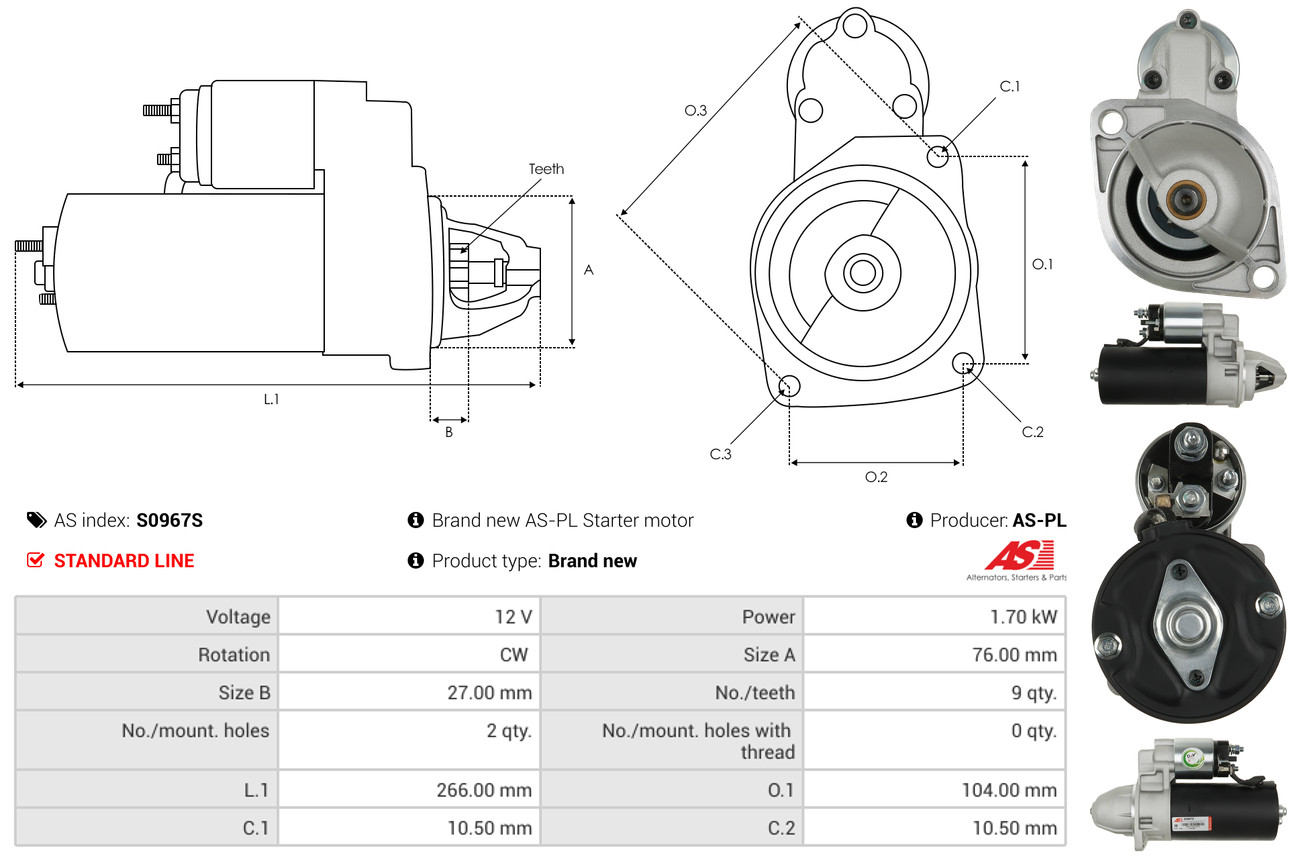 Starter - S0054 AS-PL