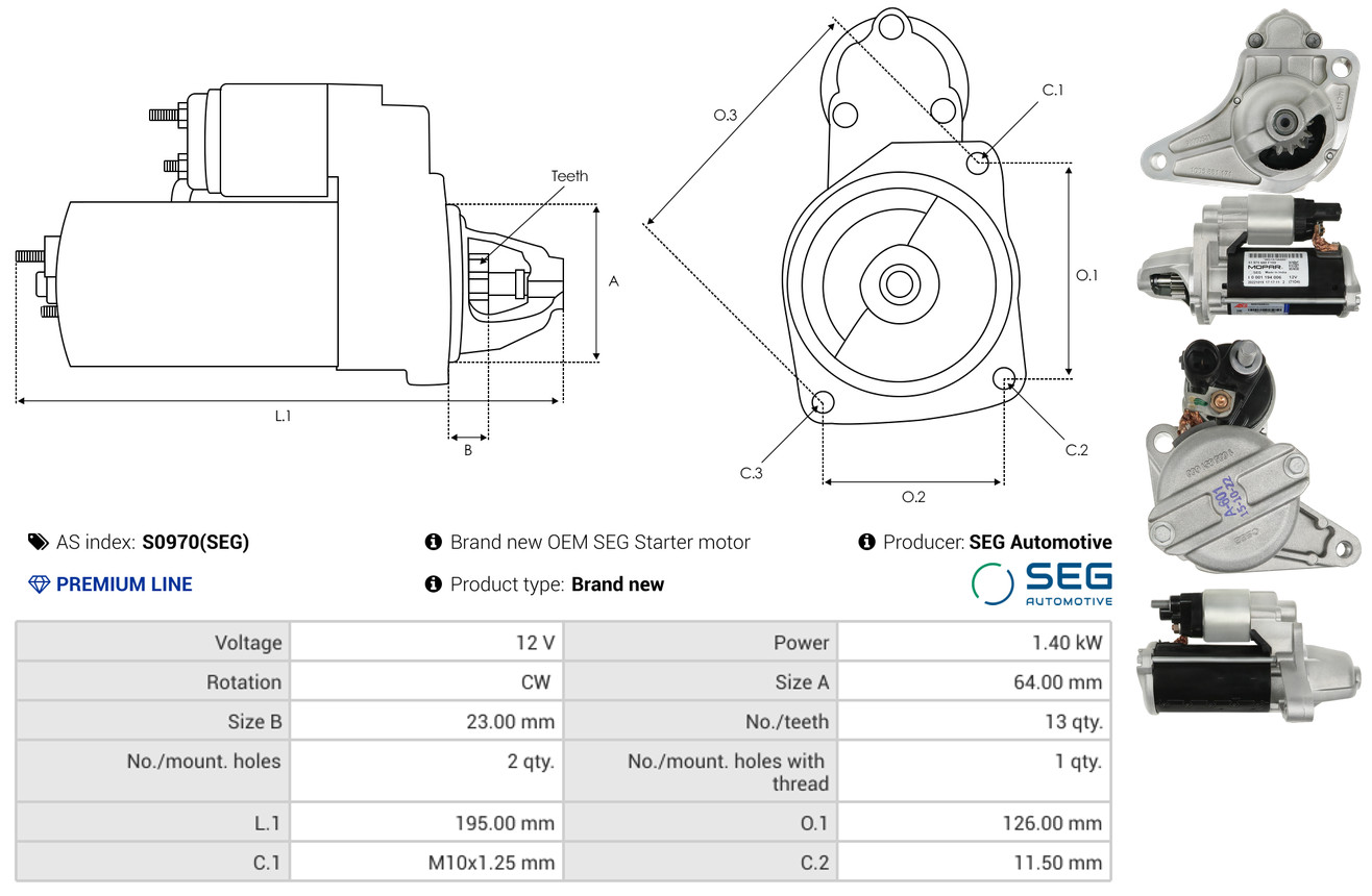 Freewheel Gear, starter - SD4018 AS-PL