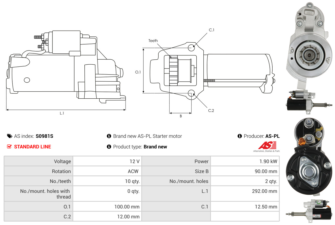 Starter - S0052 AS-PL