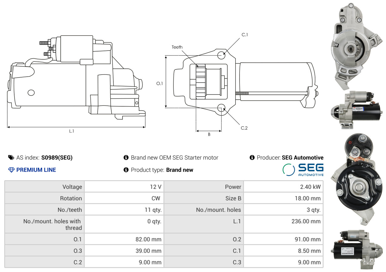 Starter - S0989(SEG) AS-PL