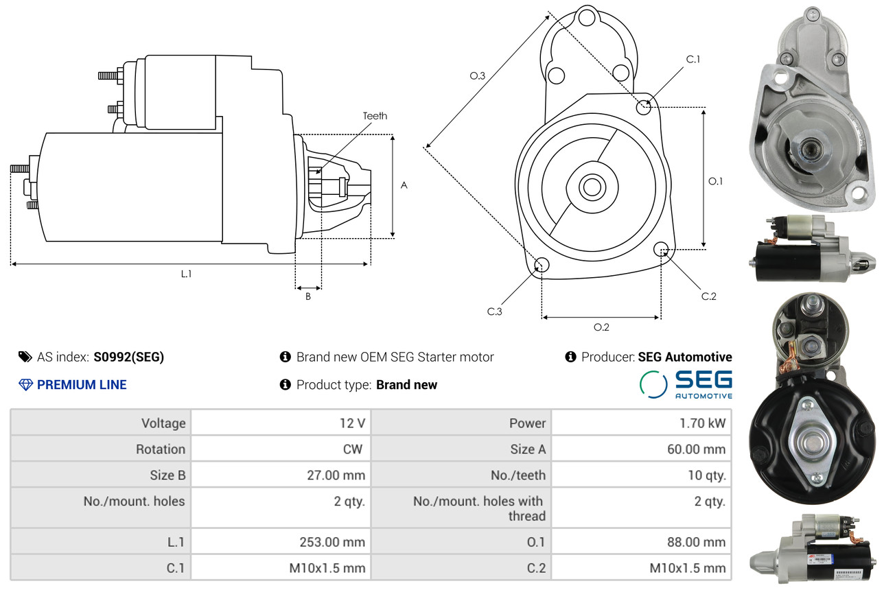 Magnetschalter, Starter - SS6001 AS-PL