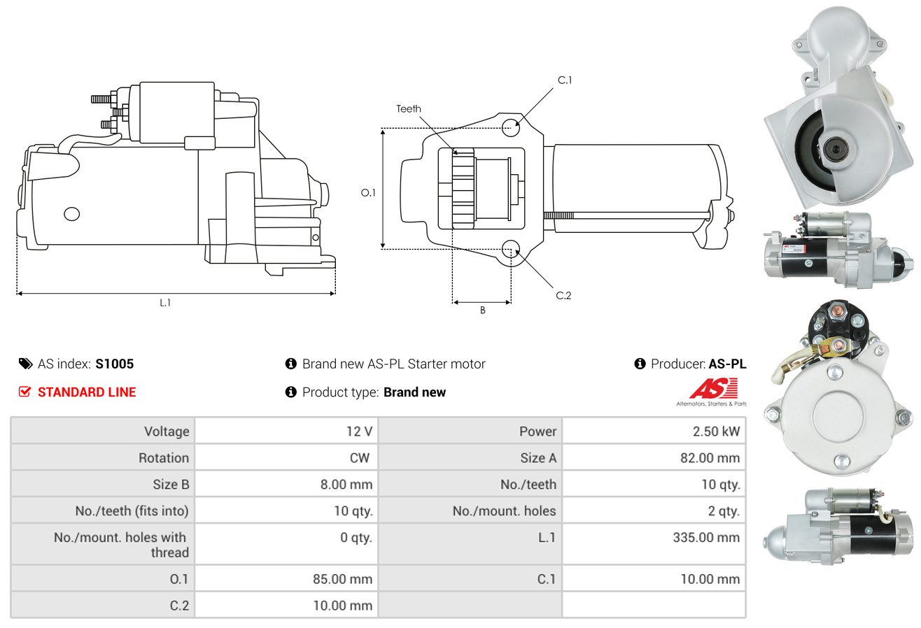 Starter - S1005 AS-PL