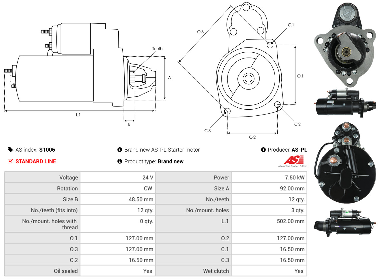 starteris - S1006 AS-PL