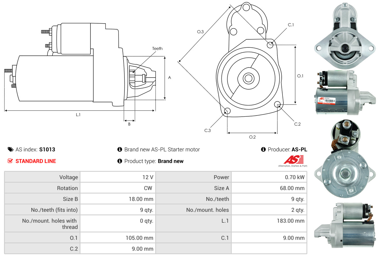 Starter - S1013 AS-PL