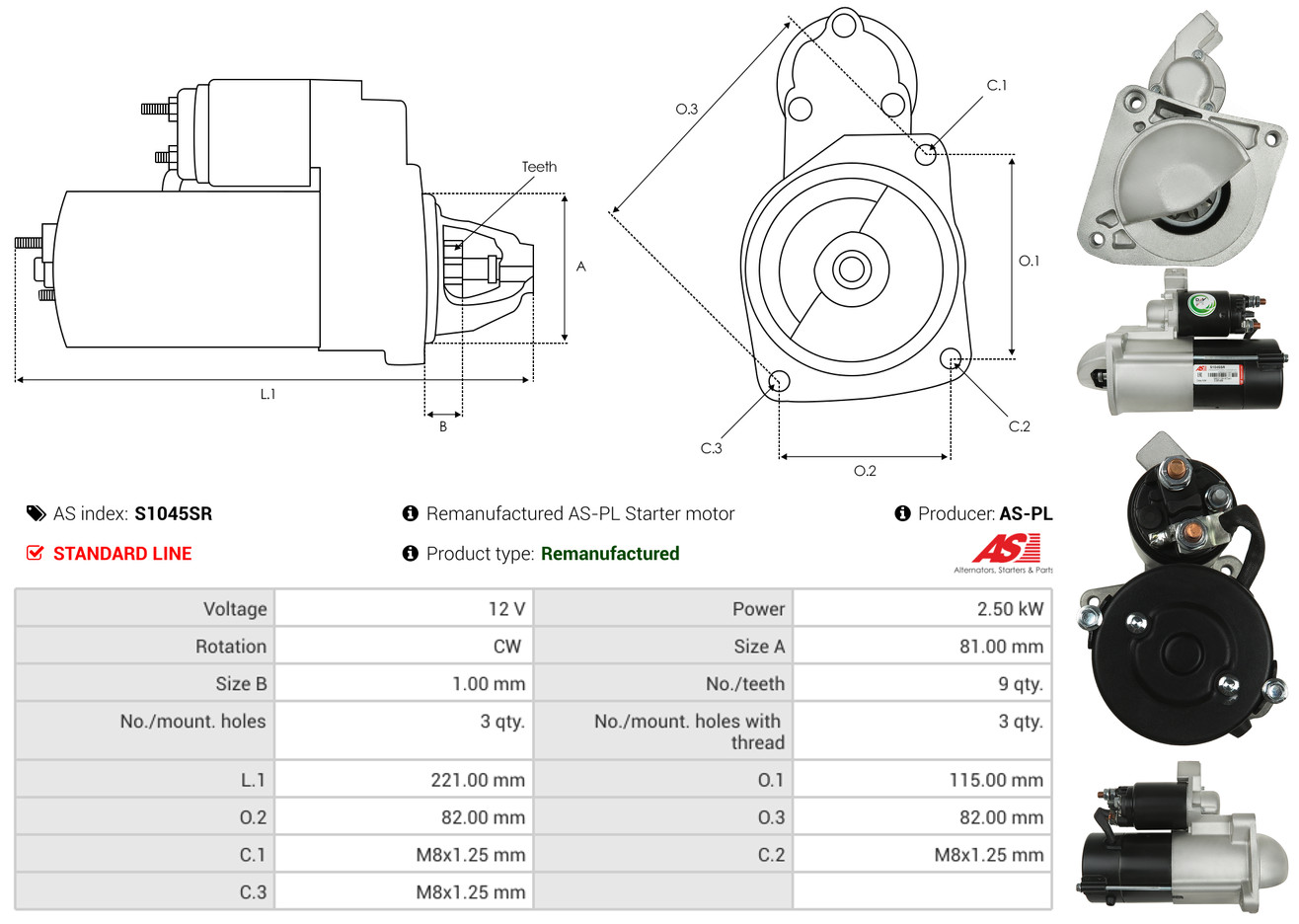 Starter - S1045SR AS-PL