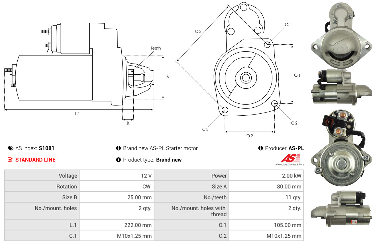 Starter - S1081 AS-PL