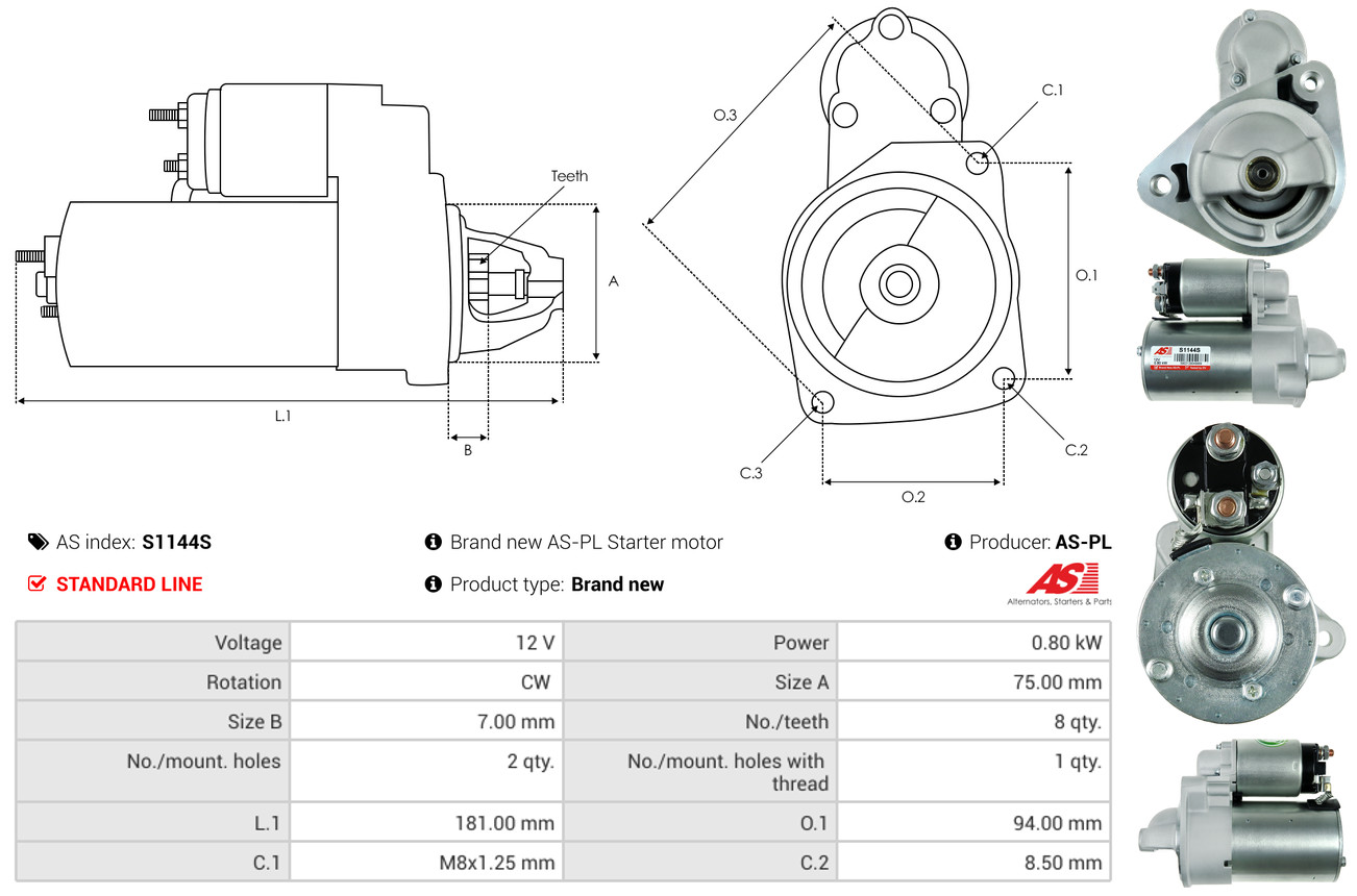 Starter - S1144S AS-PL