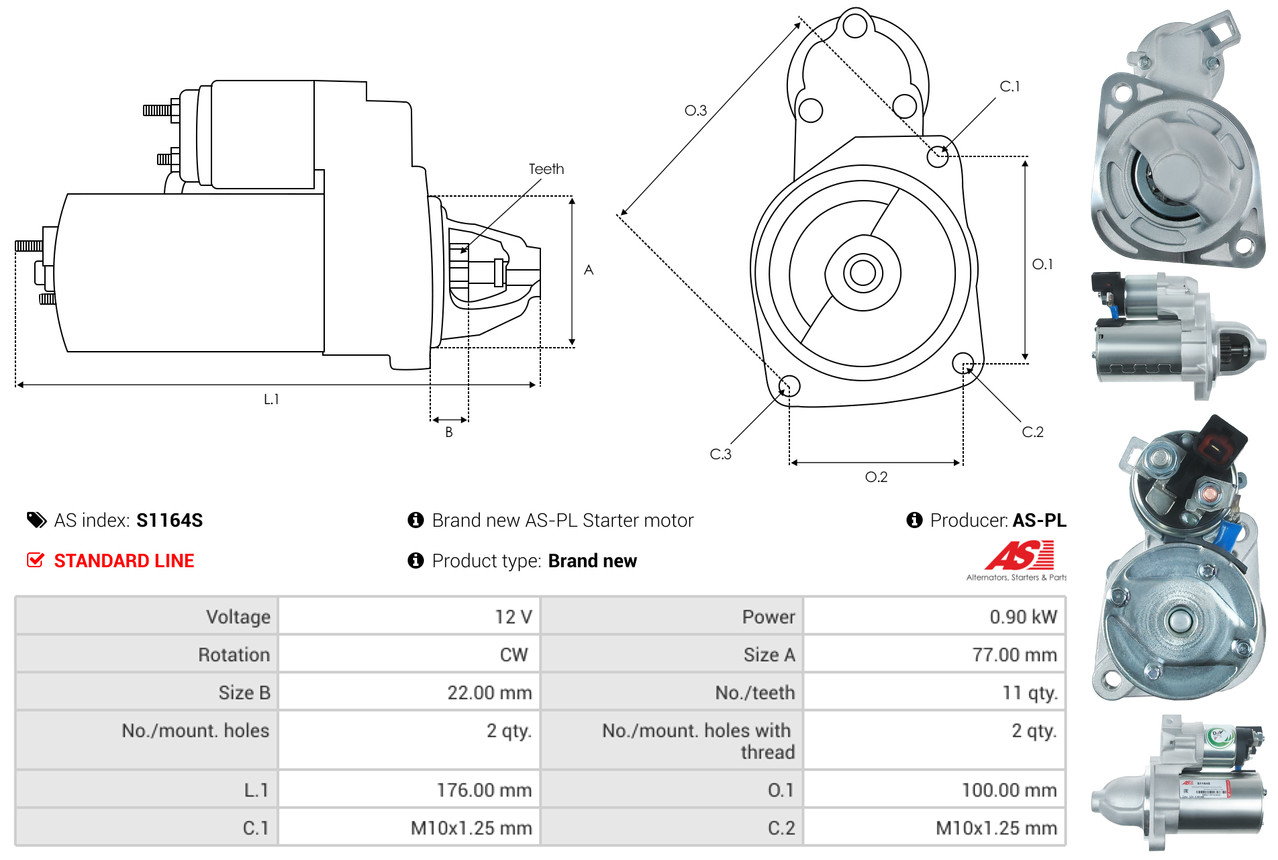 Starter - S1164S AS-PL