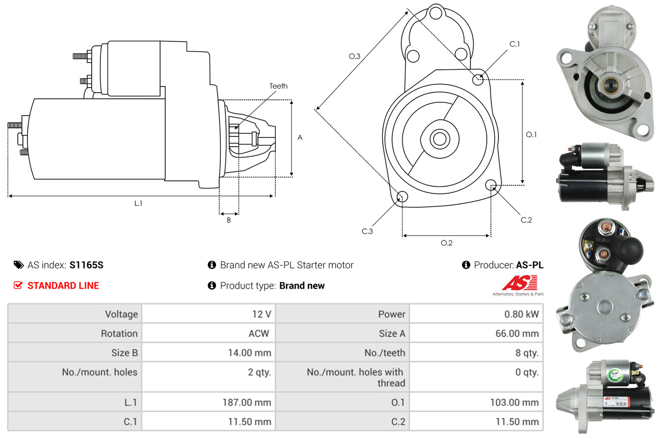 Starter - S1165S AS-PL