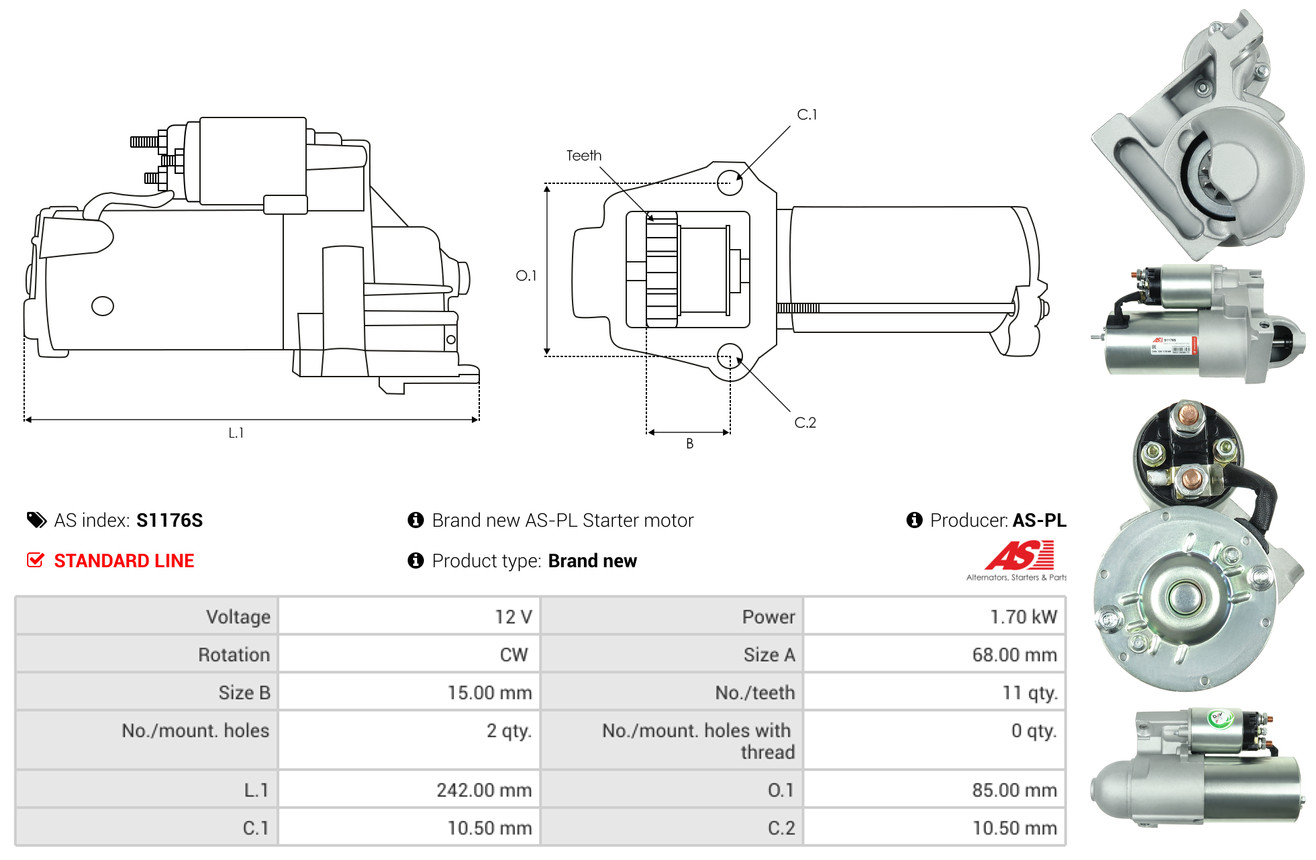 Starter - S1176S AS-PL