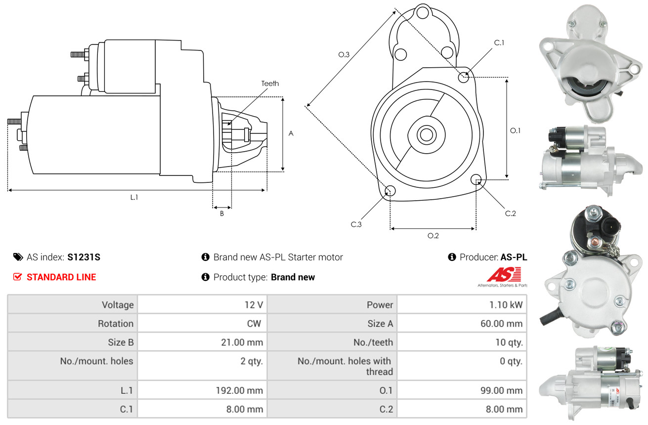 Starter - S1231S AS-PL