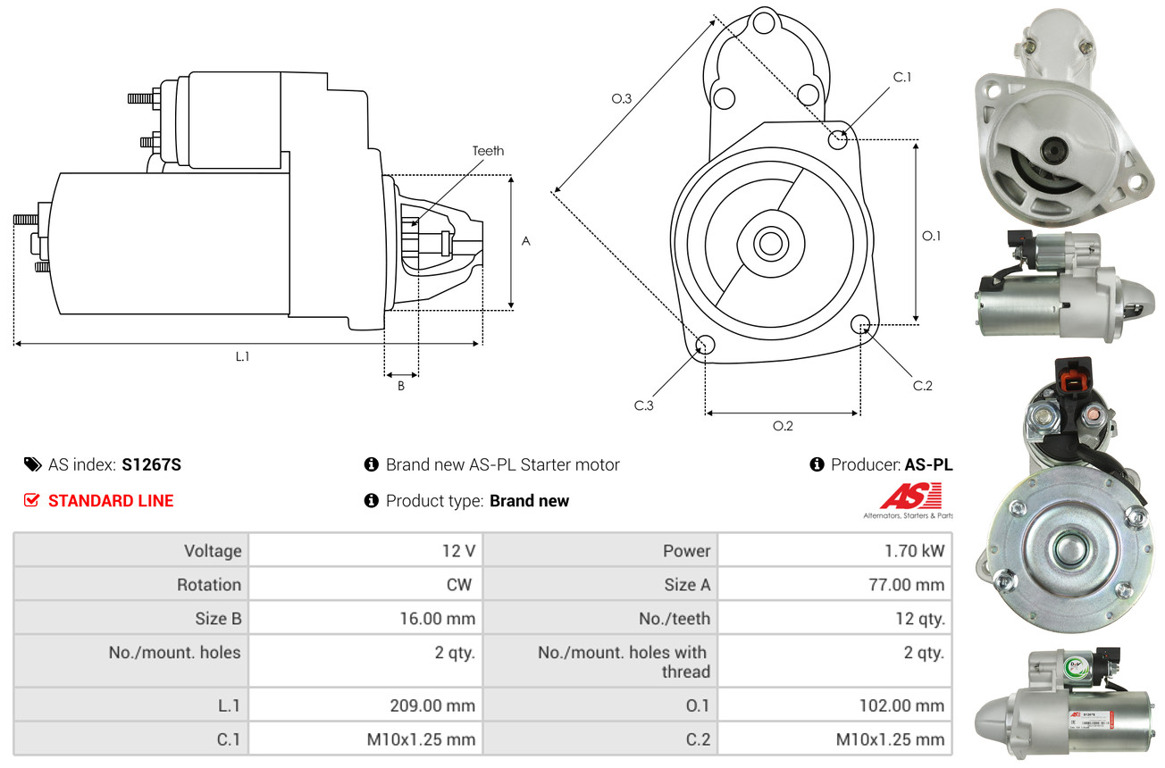 starteris - S1267S AS-PL