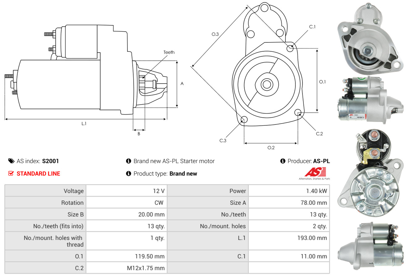 Alternator - A3732(VALEO) AS-PL