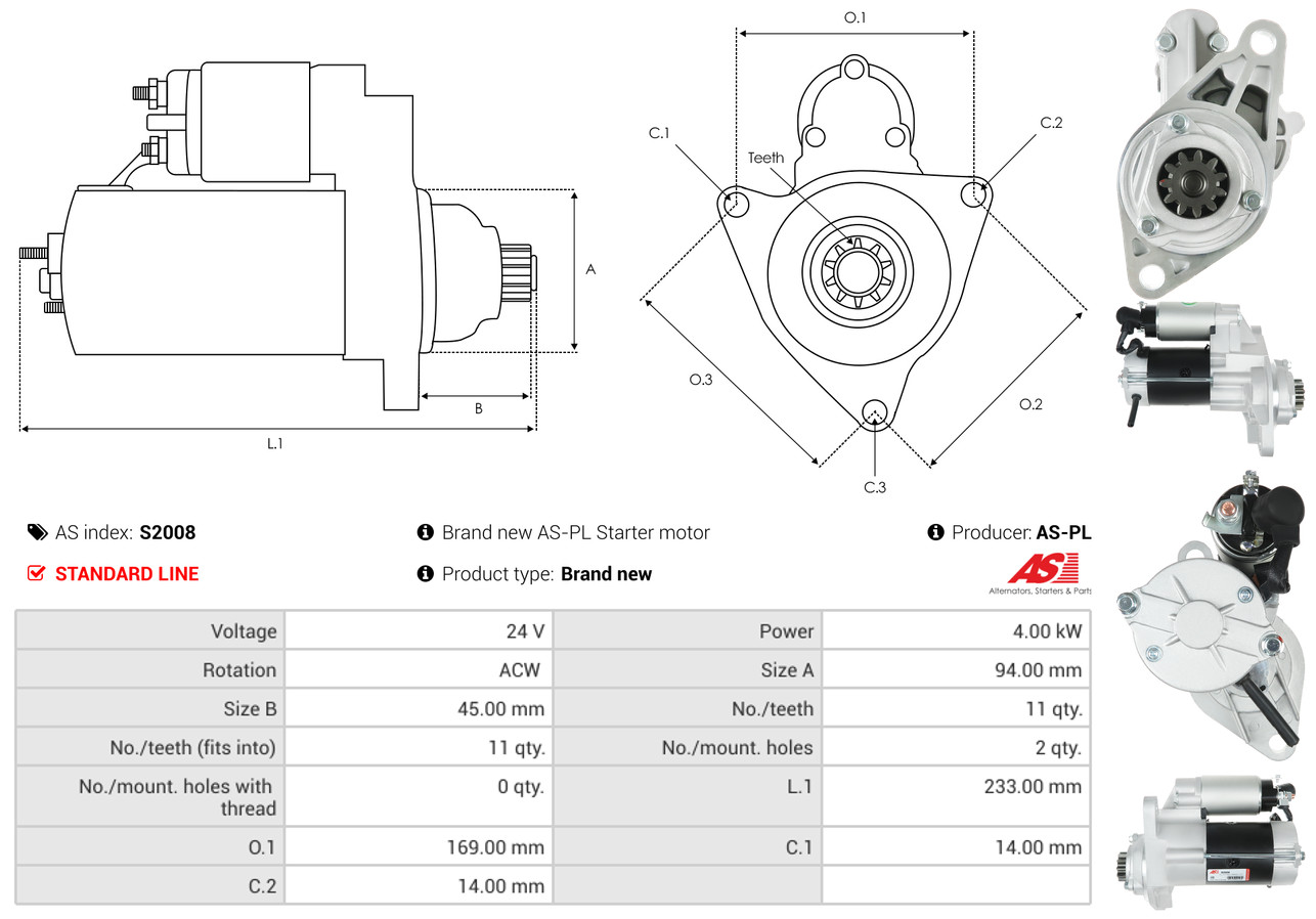 Starter - S2008 AS-PL