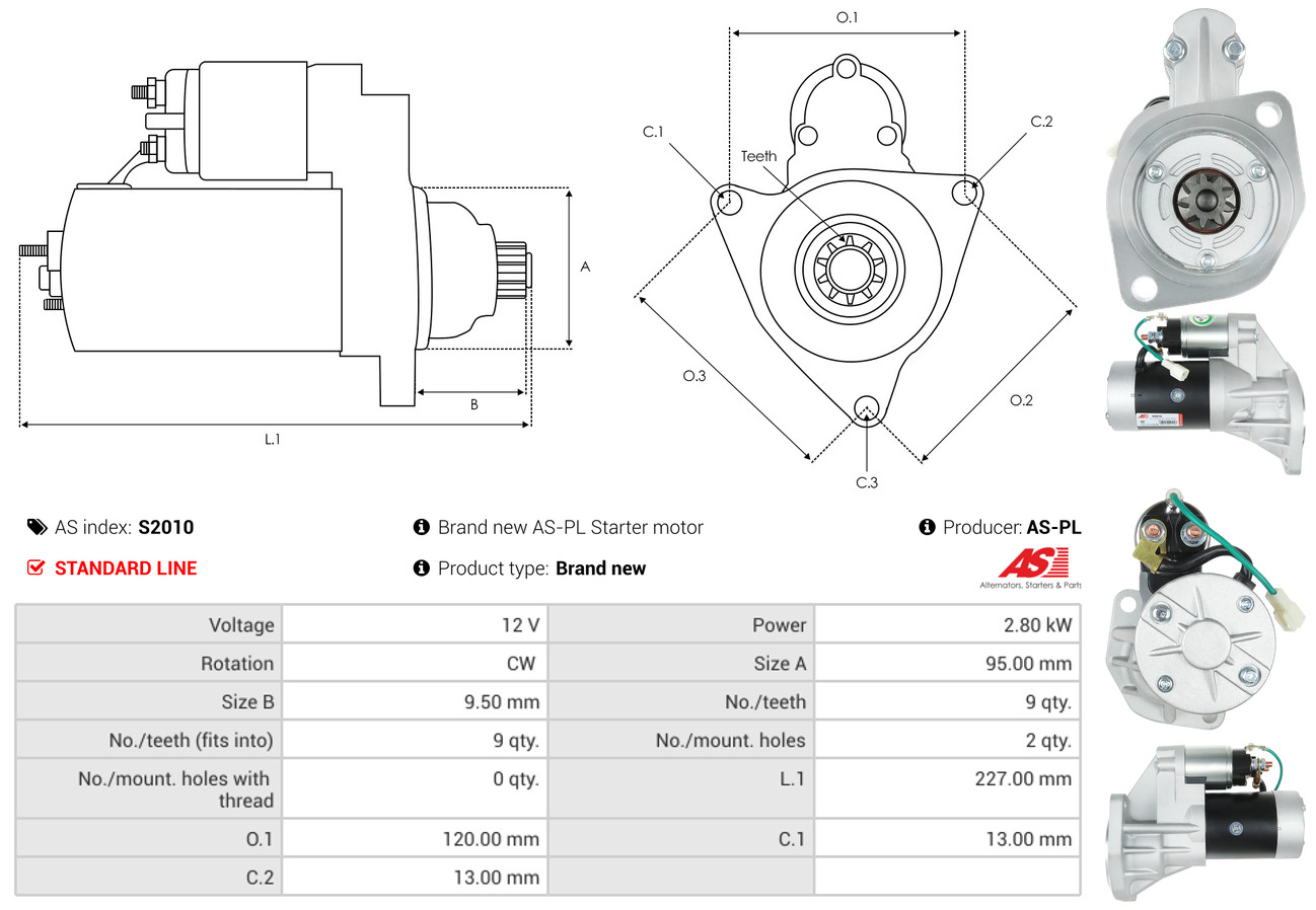 Starter - S2010 AS-PL