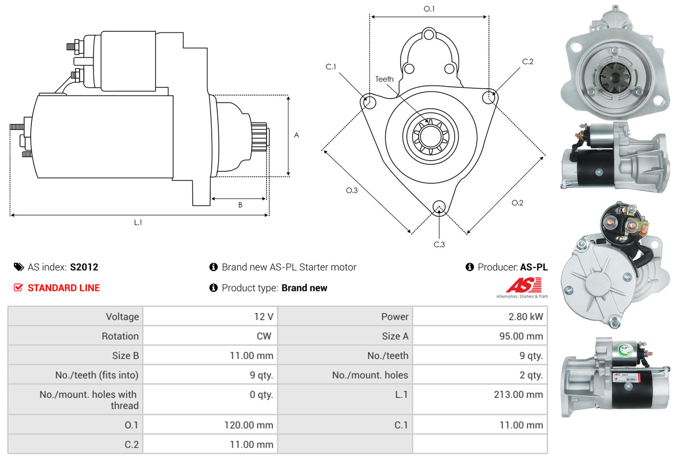 Starter - S2012 AS-PL