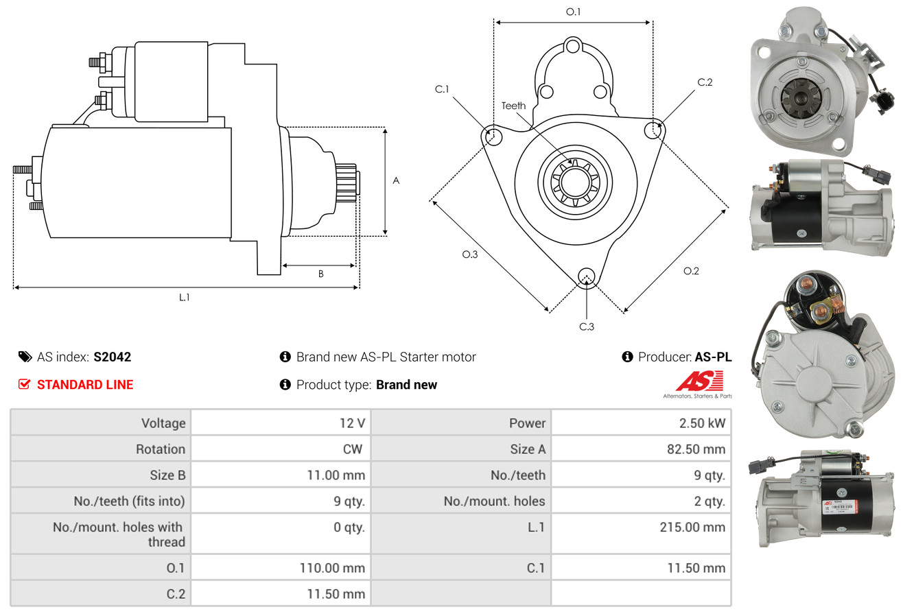 Starter - S2042 AS-PL