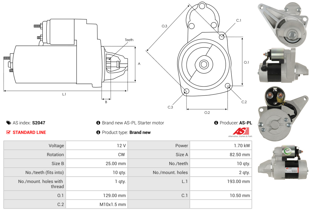 starteris - S2047 AS-PL