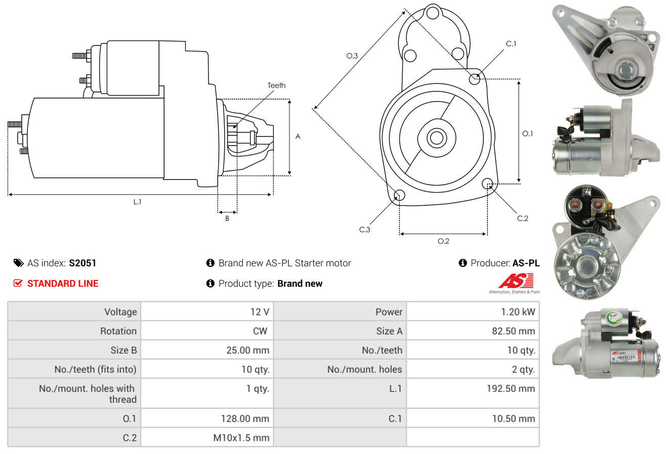 Starter - S2051 AS-PL