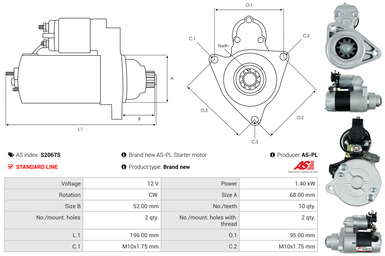 Starter - S2067S AS-PL