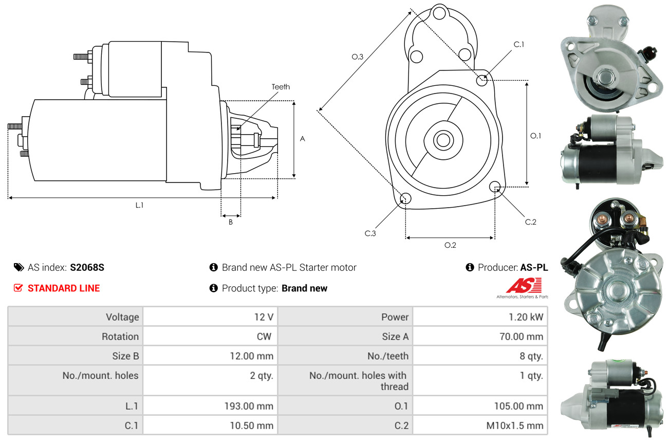 starteris - S2068S AS-PL
