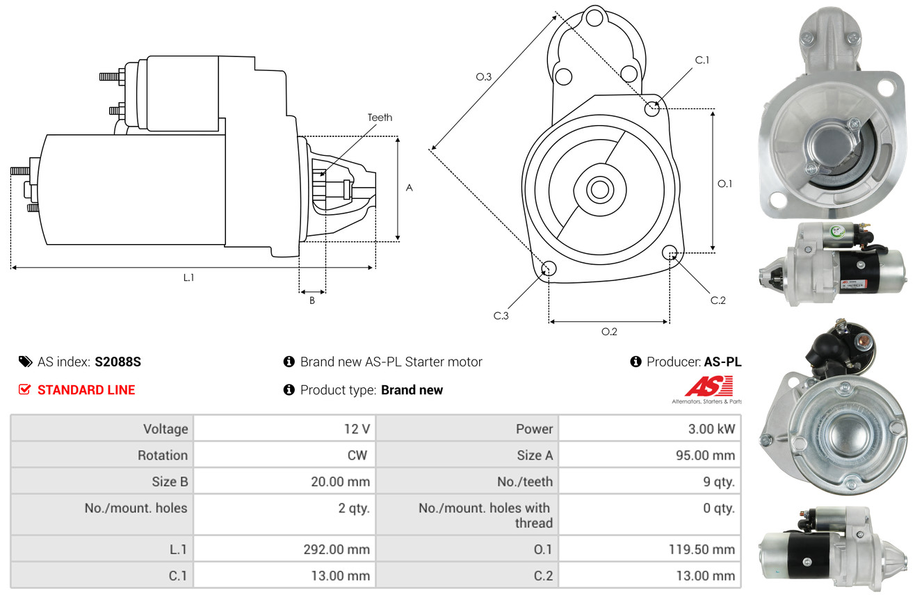 Starter - S2088S AS-PL