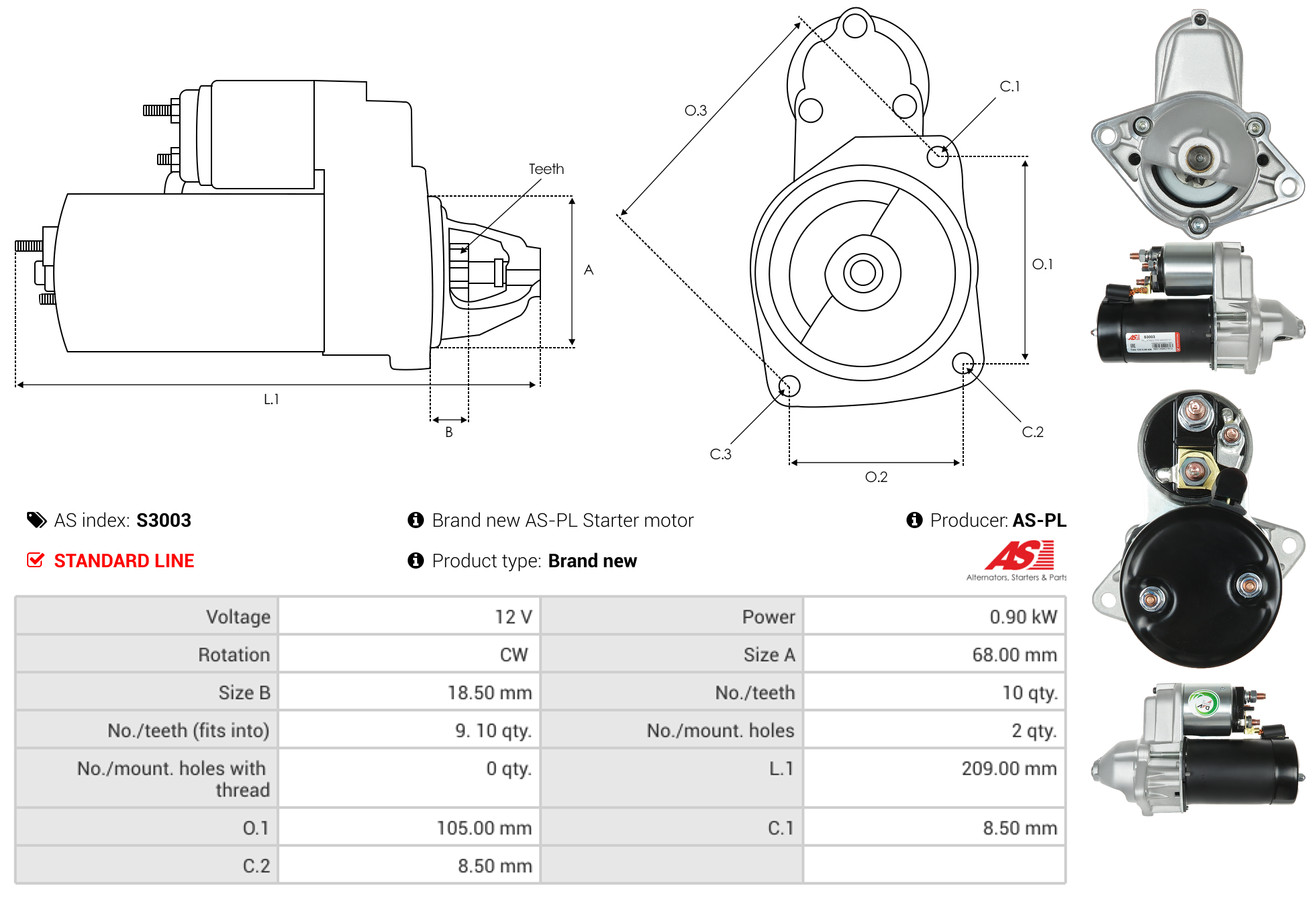 Starter - S3003 AS-PL