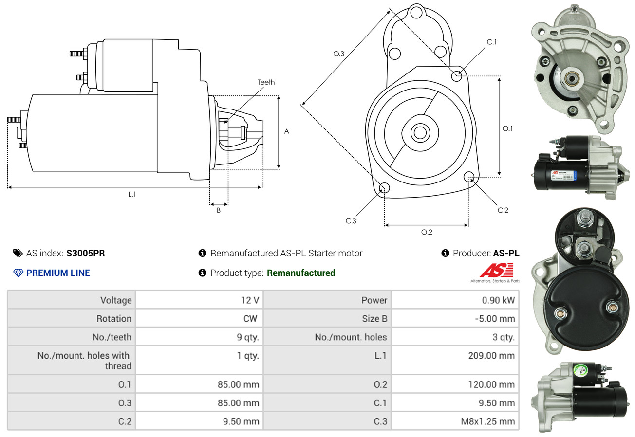 starteris - S3005PR AS-PL
