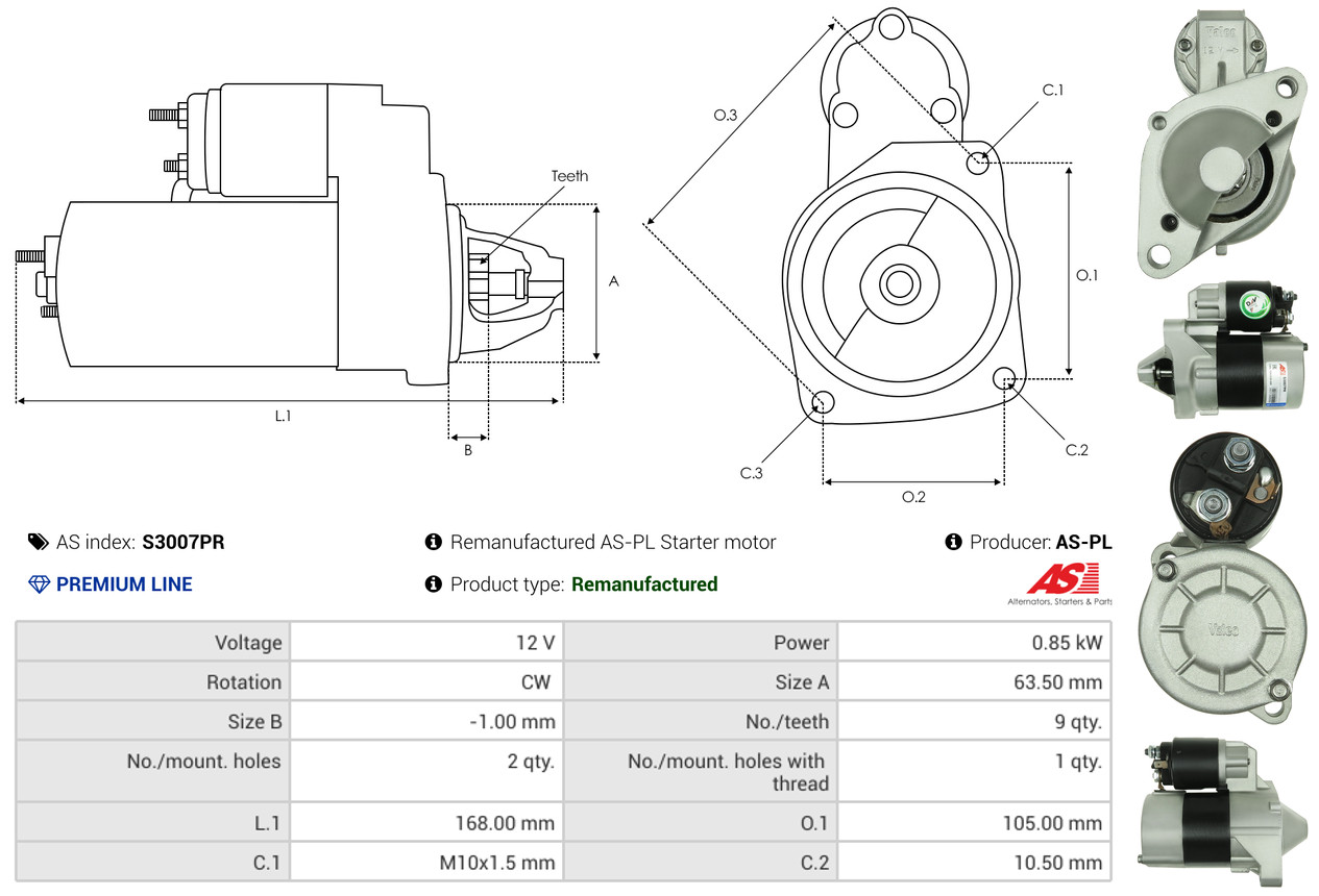 starteris - S3007PR AS-PL