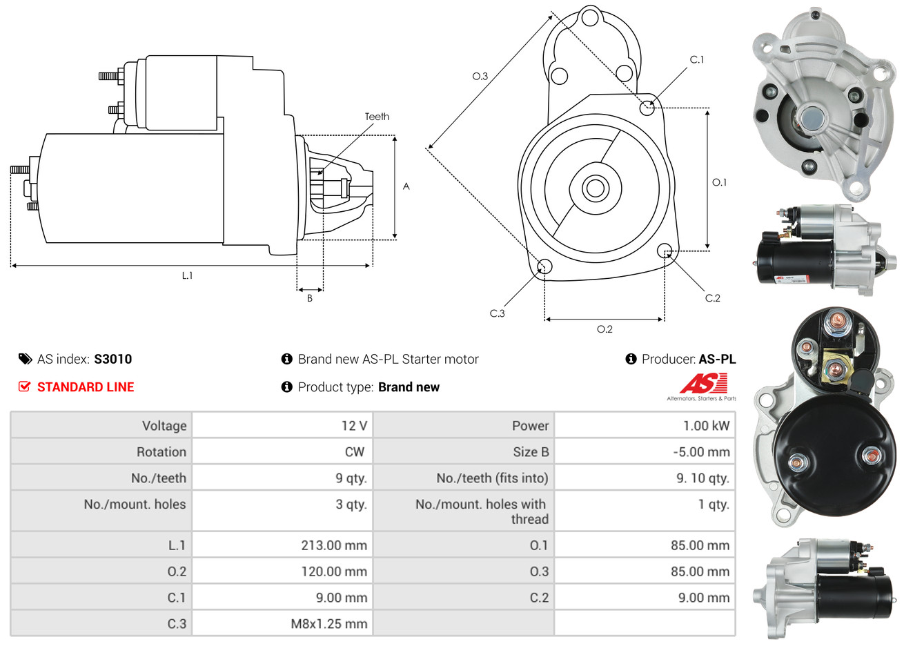 starteris - S3010 AS-PL