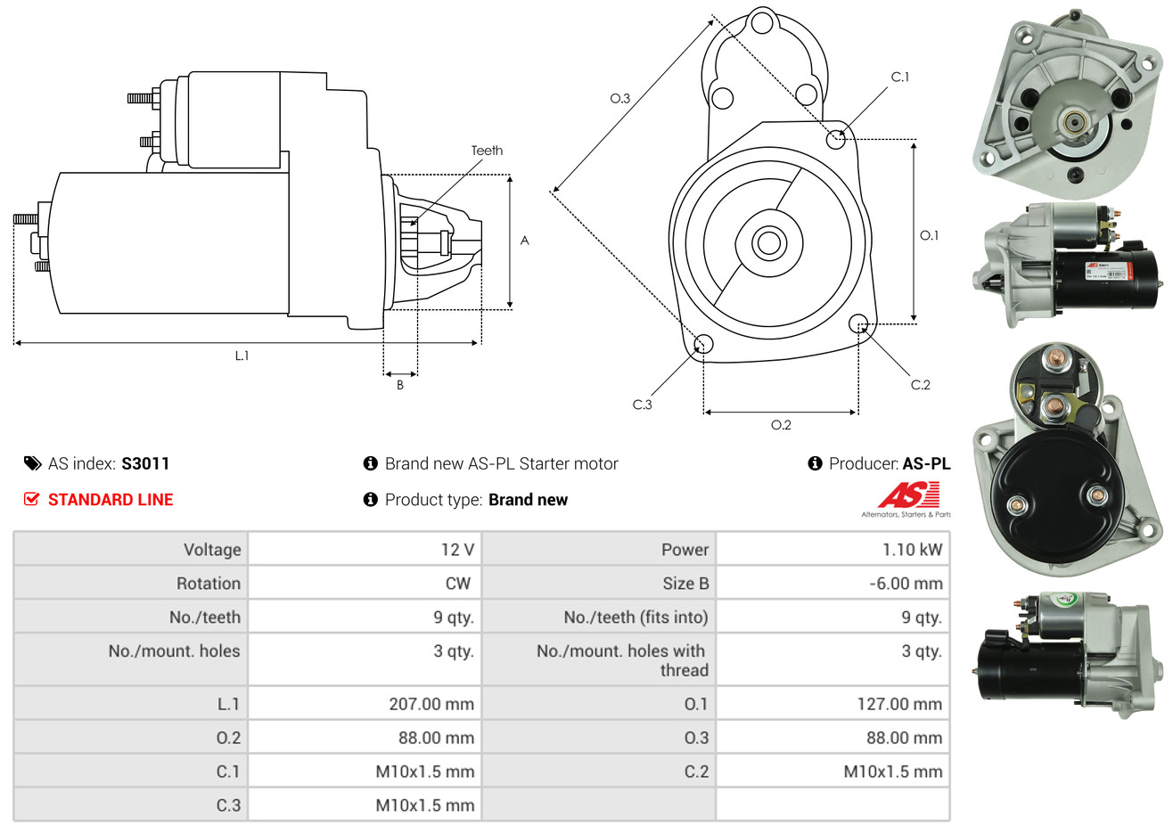 Starter - S3011 AS-PL