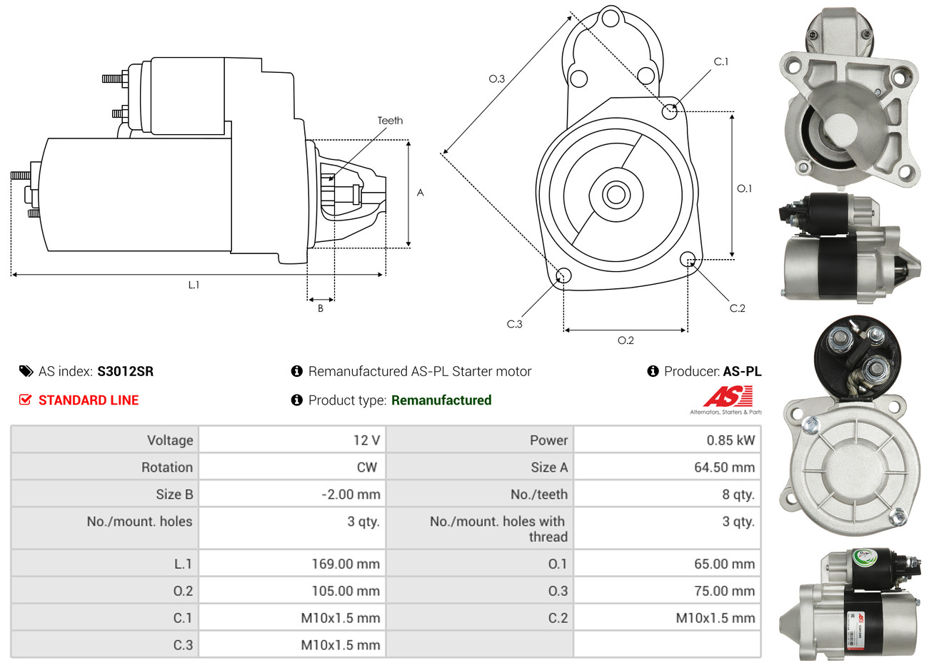 Starter - S3012SR AS-PL