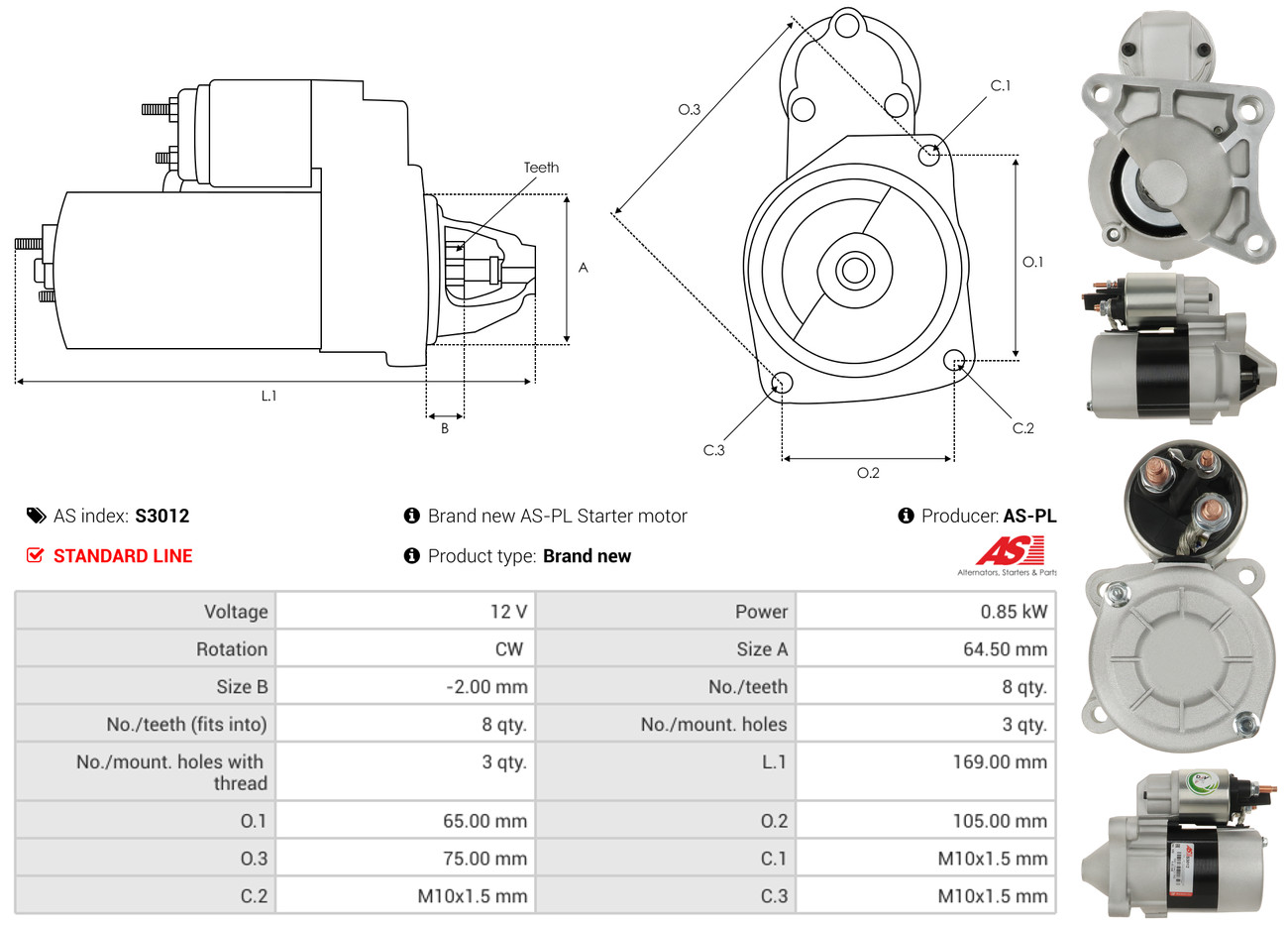 Starter - S3012 AS-PL