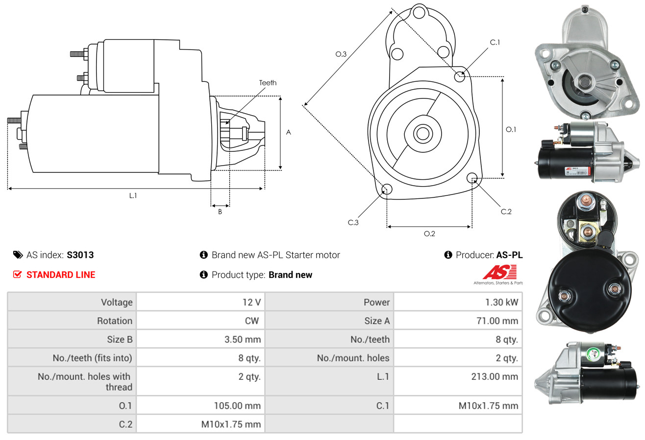 Starter - S3013 AS-PL