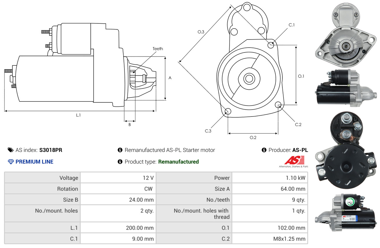 Starter - S3018PR AS-PL
