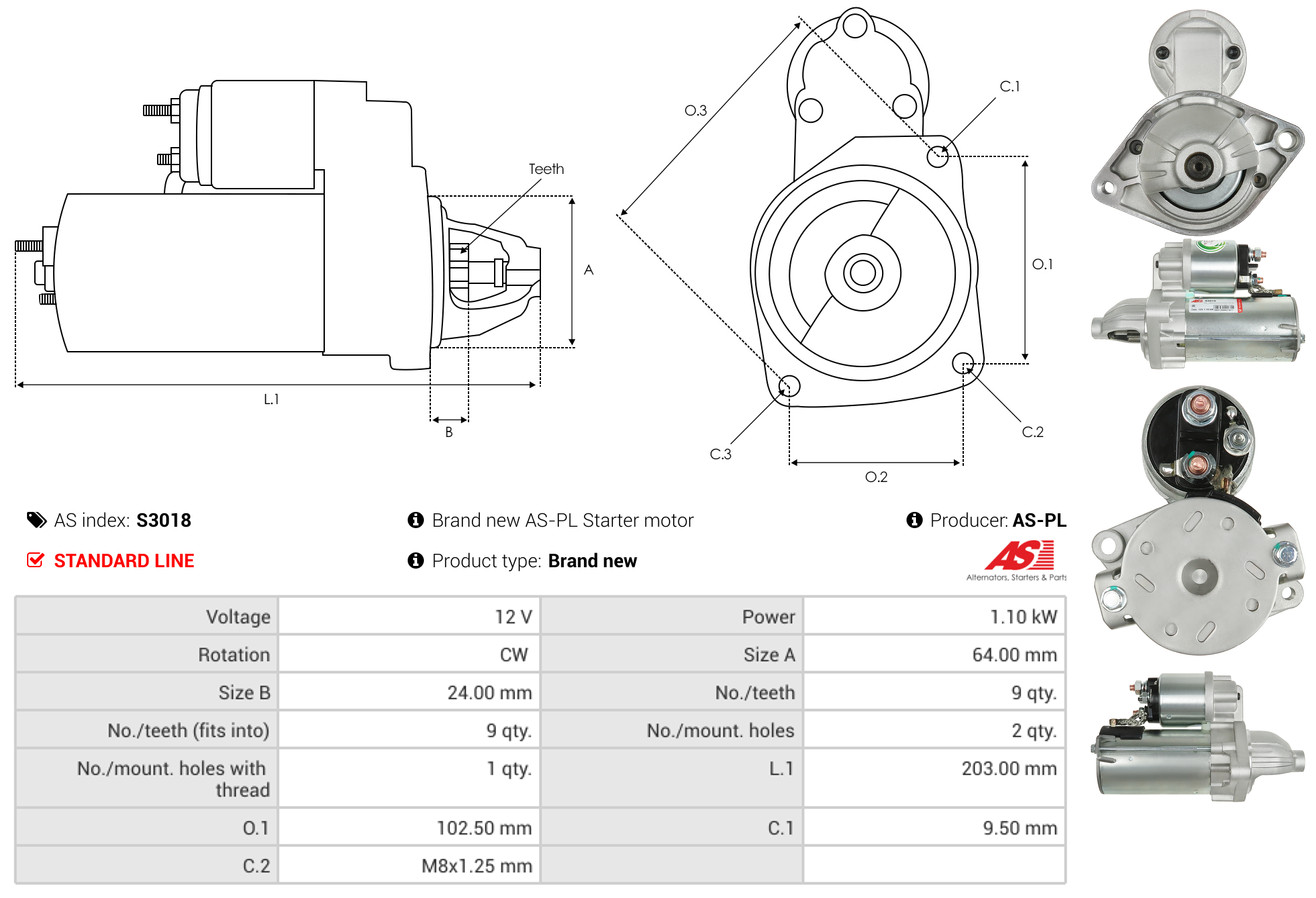 starteris - S3018 AS-PL