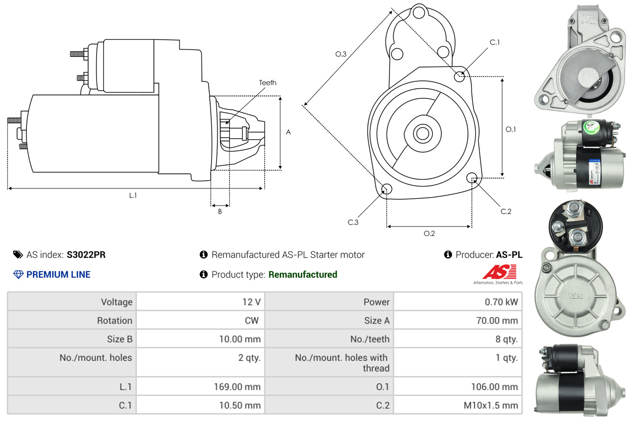 Starter - S3022PR AS-PL