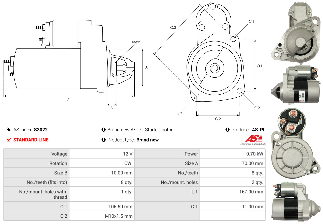 Starter - S3022 AS-PL